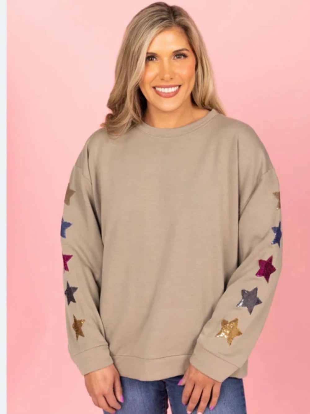 ⭐️NWOT Mary Square Sequin Star Sweatshirt⭐️